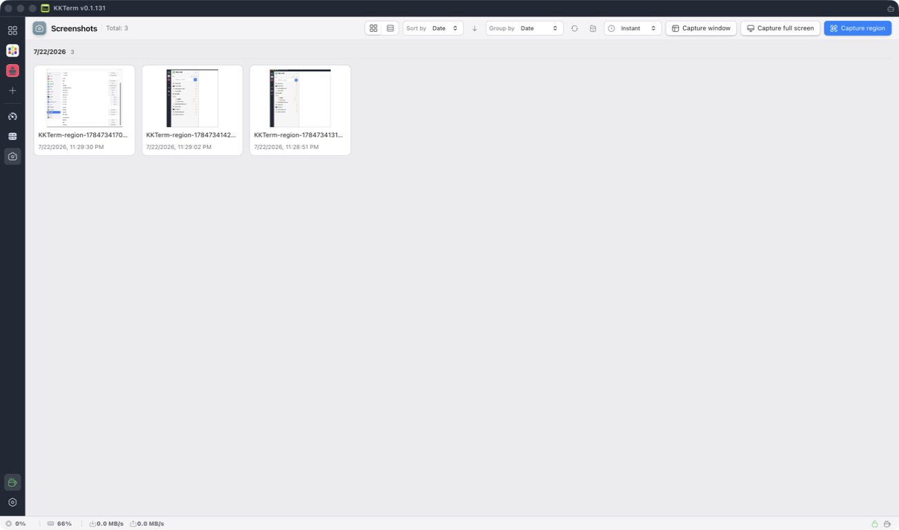 KKTerm Screenshots Module with a capture library and editor